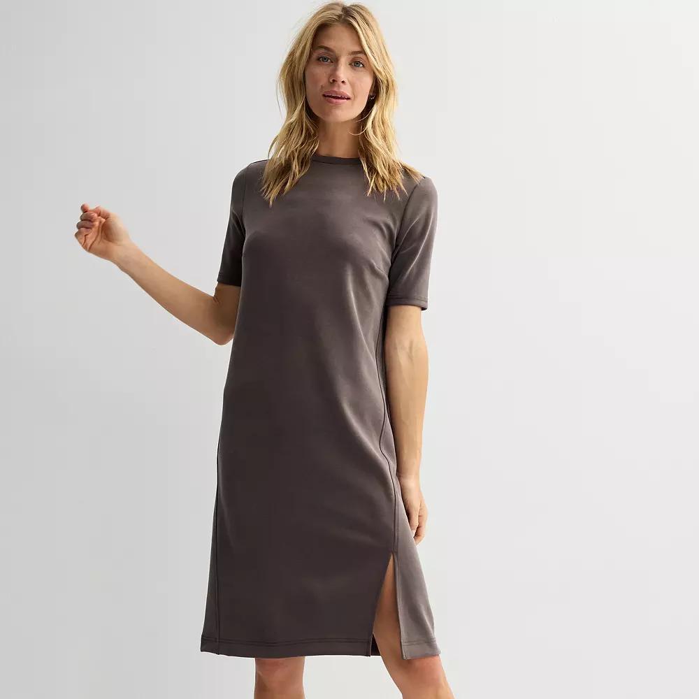Womens FLX Solace Short Sleeve Midi Shirt Dress Landon Purple Product Image