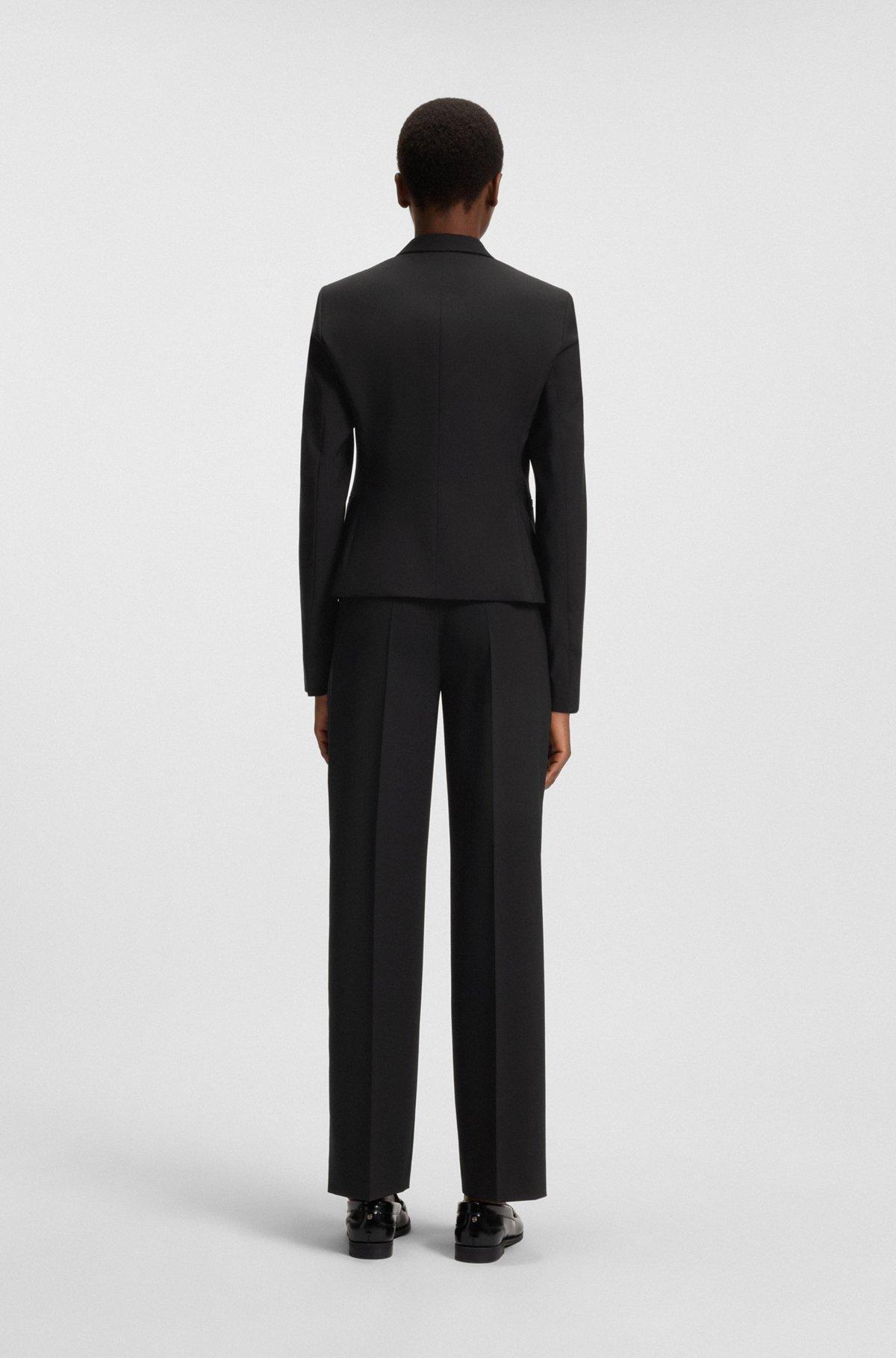 BOSS - Regular-fit blazer in Italian virgin wool - Black Product Image