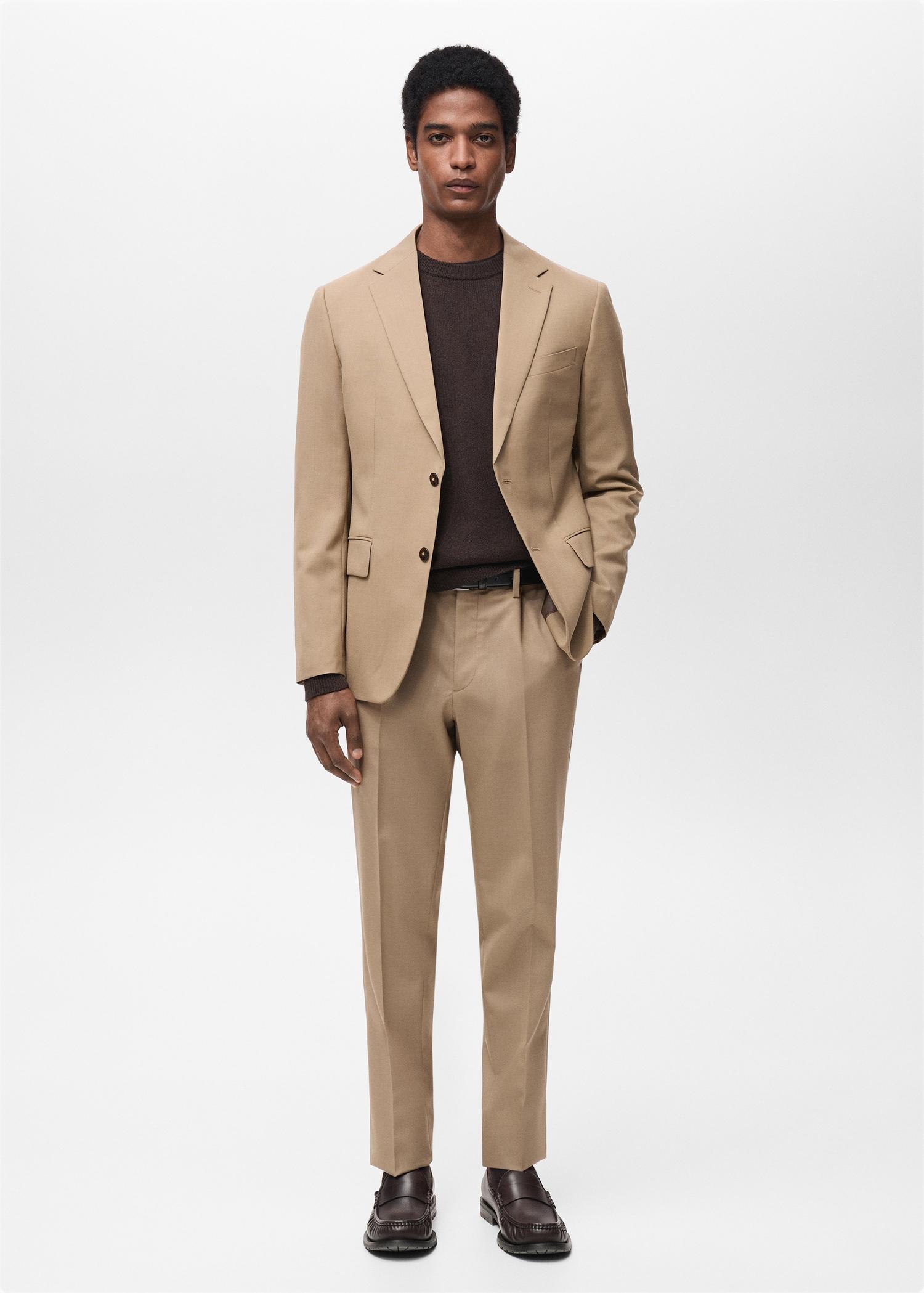 Turin 100% virgin wool suit pants - Men | MANGO USA Product Image