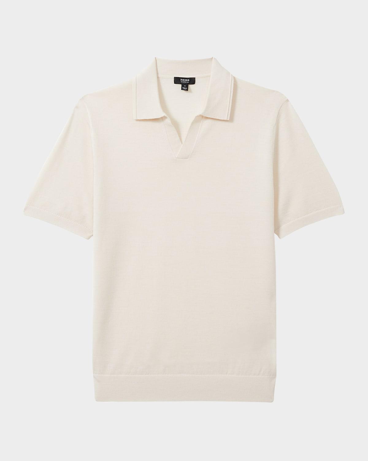 Mens Duchie Merino Wool Open Collar Polo Shirt Product Image