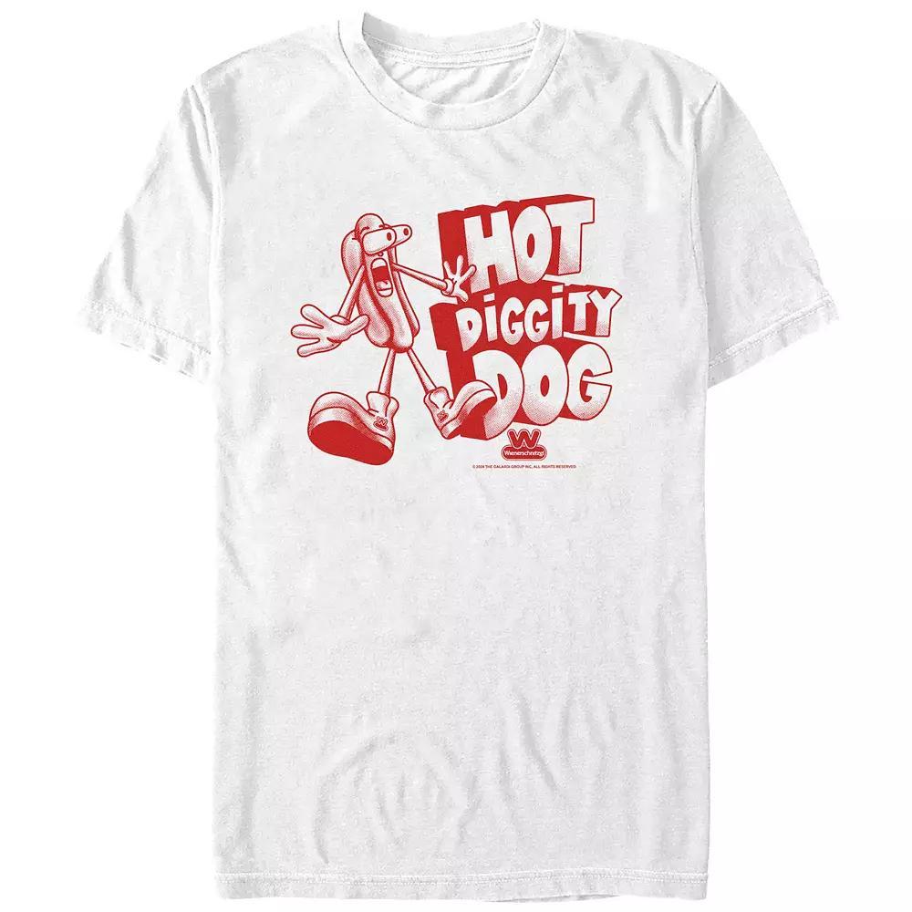 Men's Wienerschnitzel Hot Diggity Dog Graphic Tee, Size: XS, White Product Image
