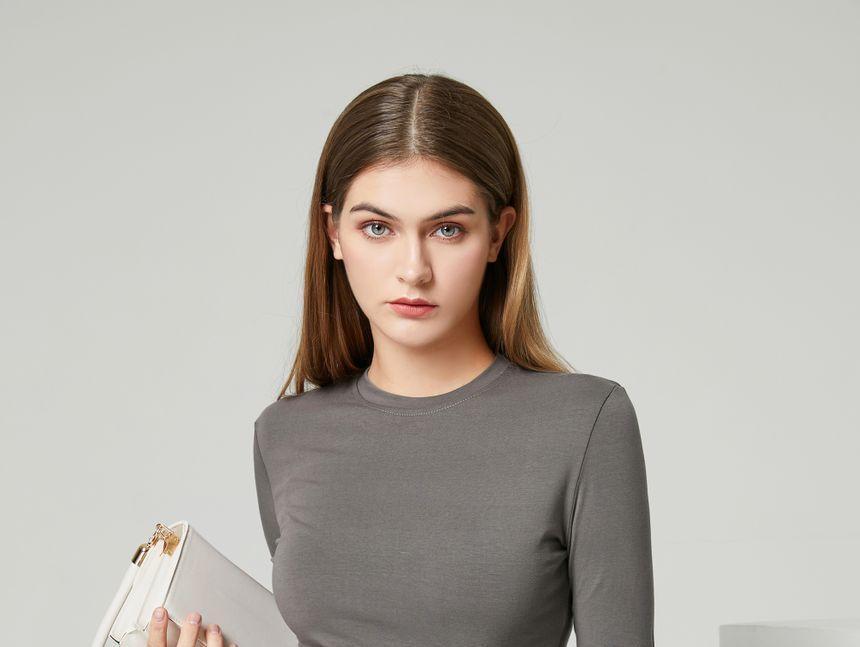 Long-Sleeve Drawstring Mini Dress Product Image