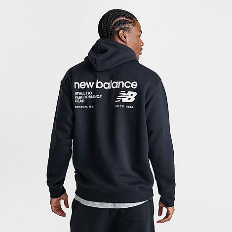 New Balance Mens Linear Graphic Fleece Hoodie Product Image
