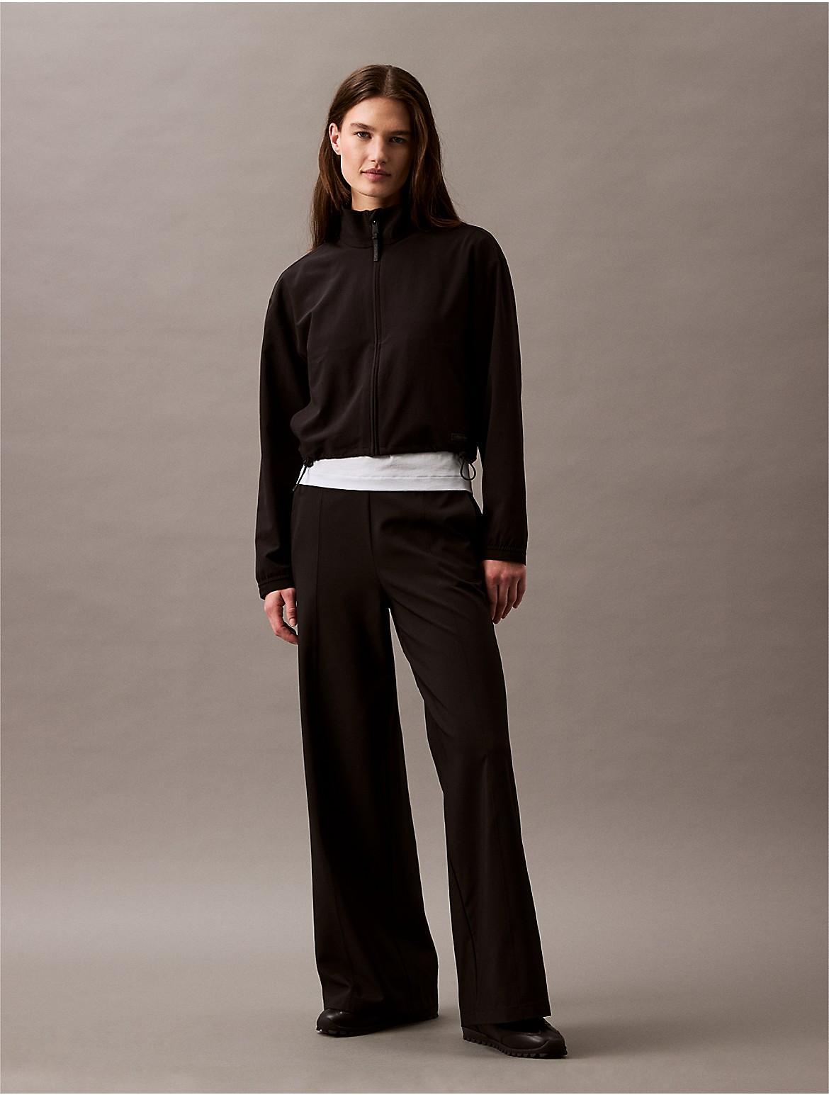 Calvin Klein Women's CK Sport Woven Mesh Jacket - Black - XL Product Image