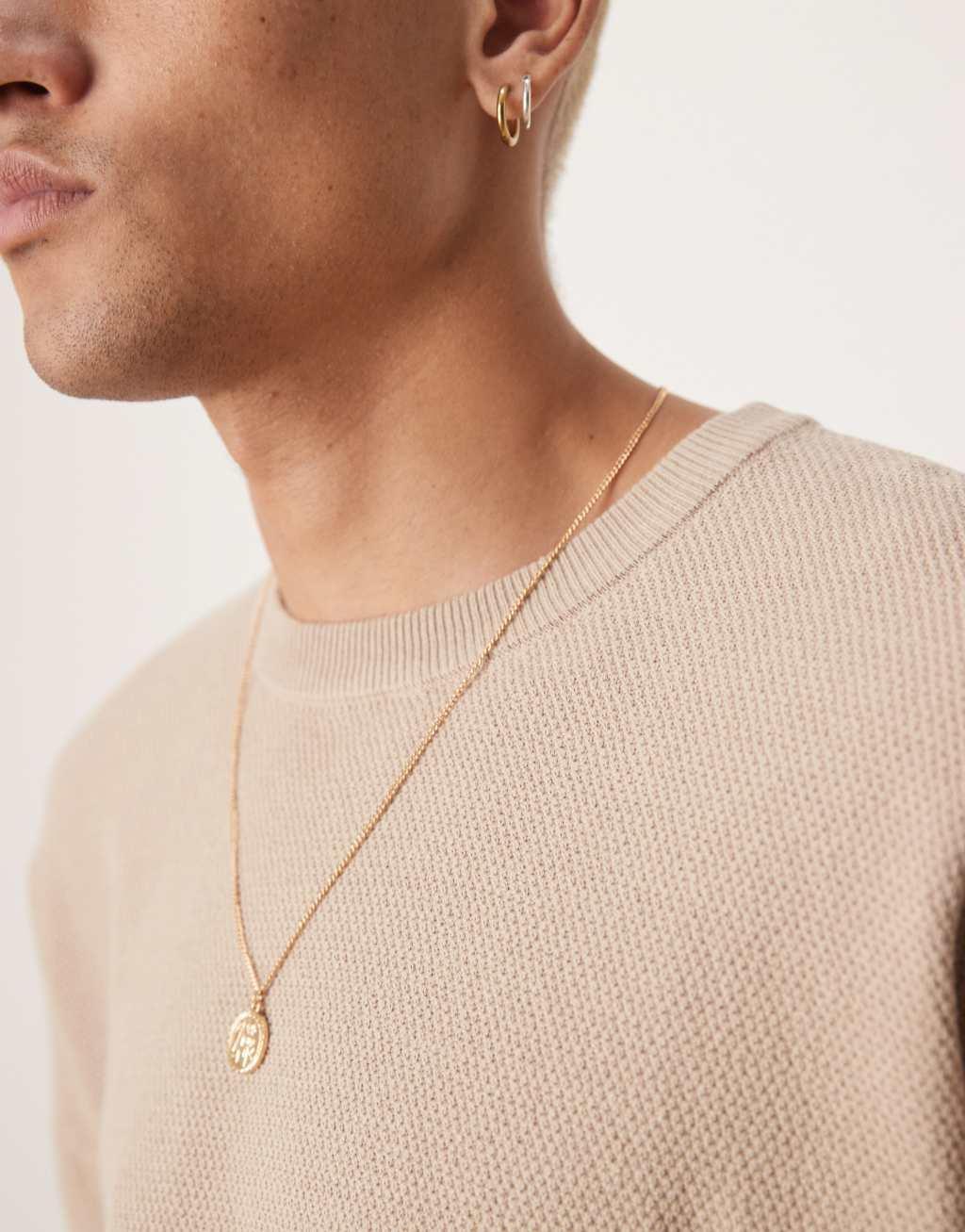 ASOS DESIGN oversized boxy fit knit pique textured t-shirt in stone Product Image