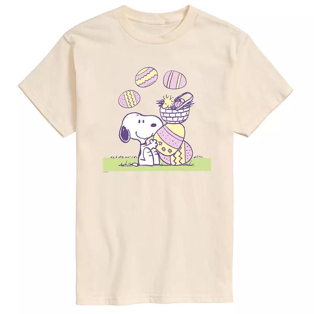 Men's Peanuts Easter Comic Graphic Tee, Size: Medium, Ivory Product Image