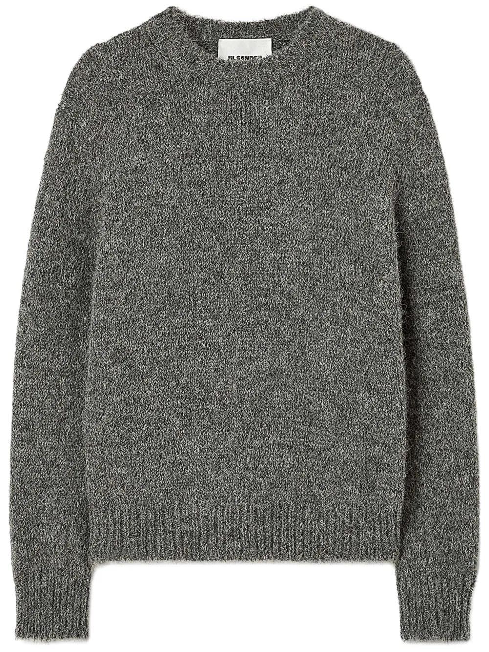 JIL SANDER Crew-neck Wool Jumper In Gris Product Image