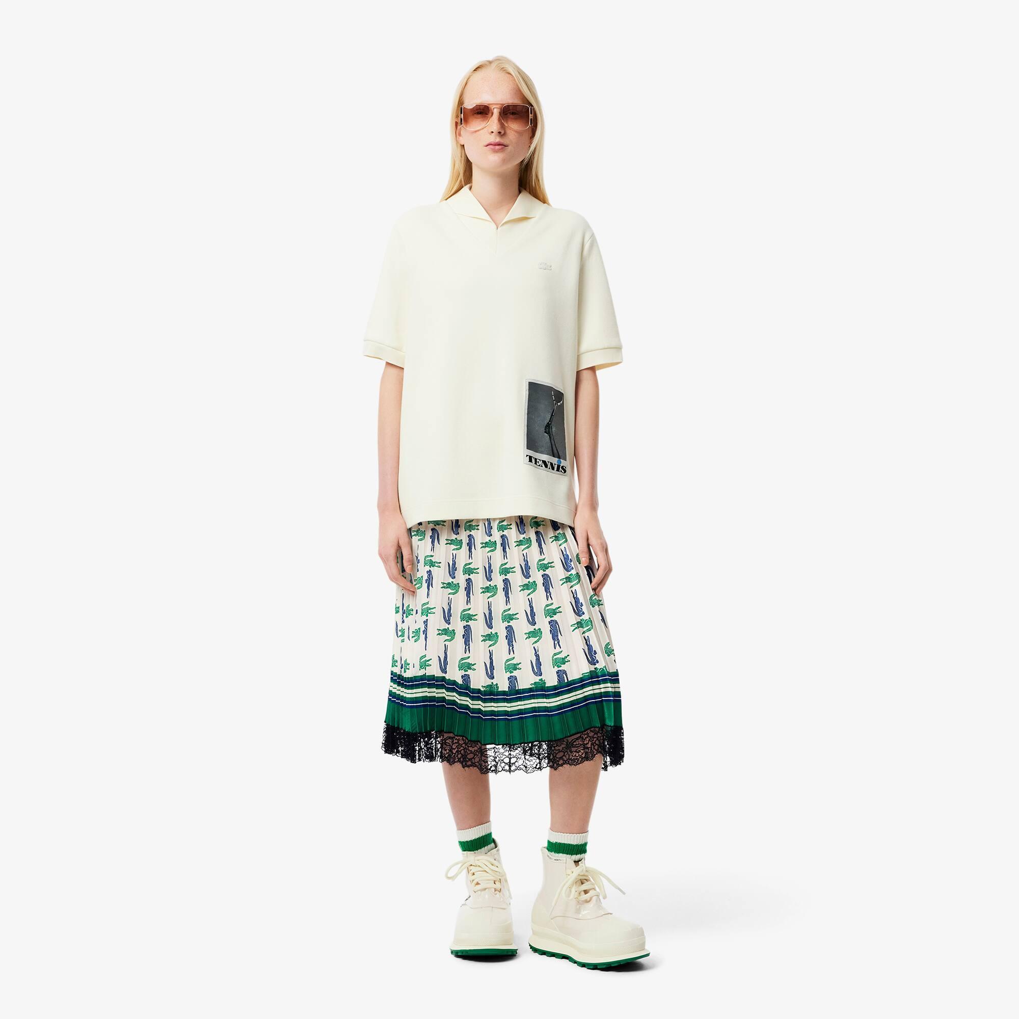 FW24 Runway Pleated Satin Skirt Product Image