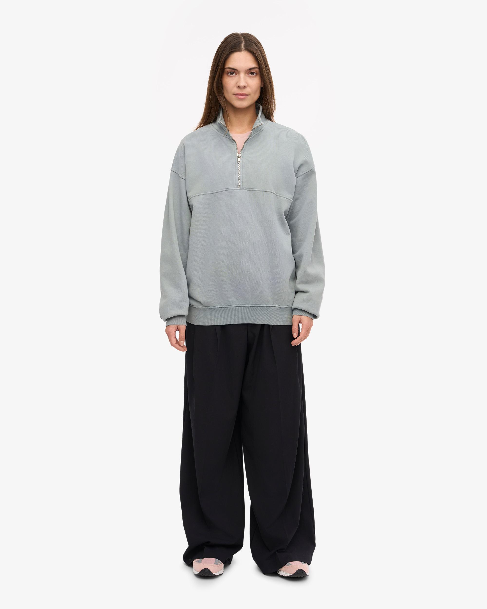 Organic Quarter Zip - Steel Blue Product Image