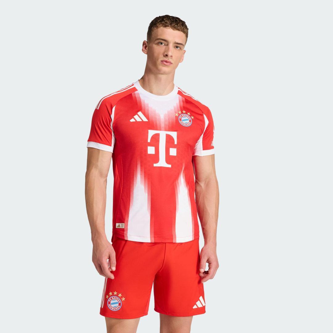 adidas FC Bayern 25/26 Home Authentic Jersey Red 2XL Mens Product Image