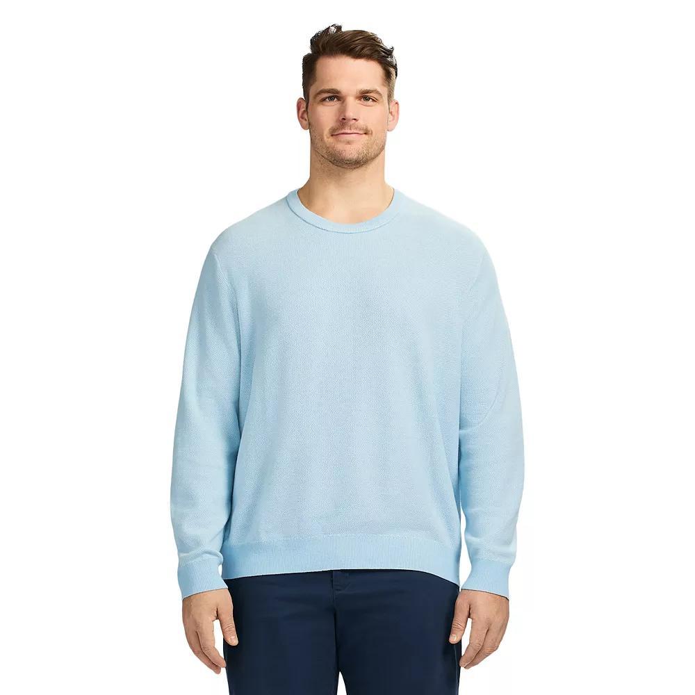 Big & Tall IZOD Honeycomb Crewneck Sweater, Men's, Size: XL Tall, Placid Blue Product Image