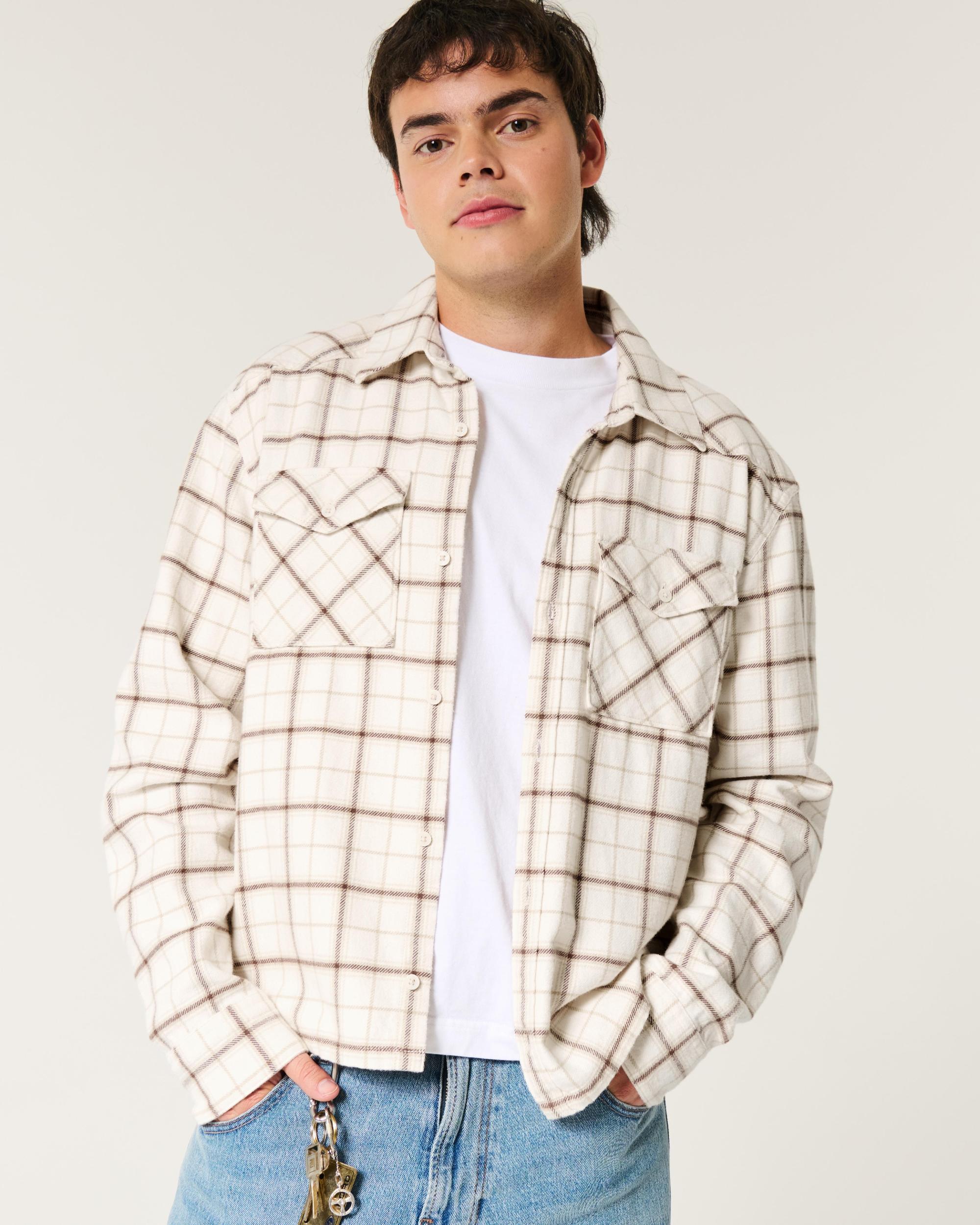 Crop Flannel Shirt Product Image