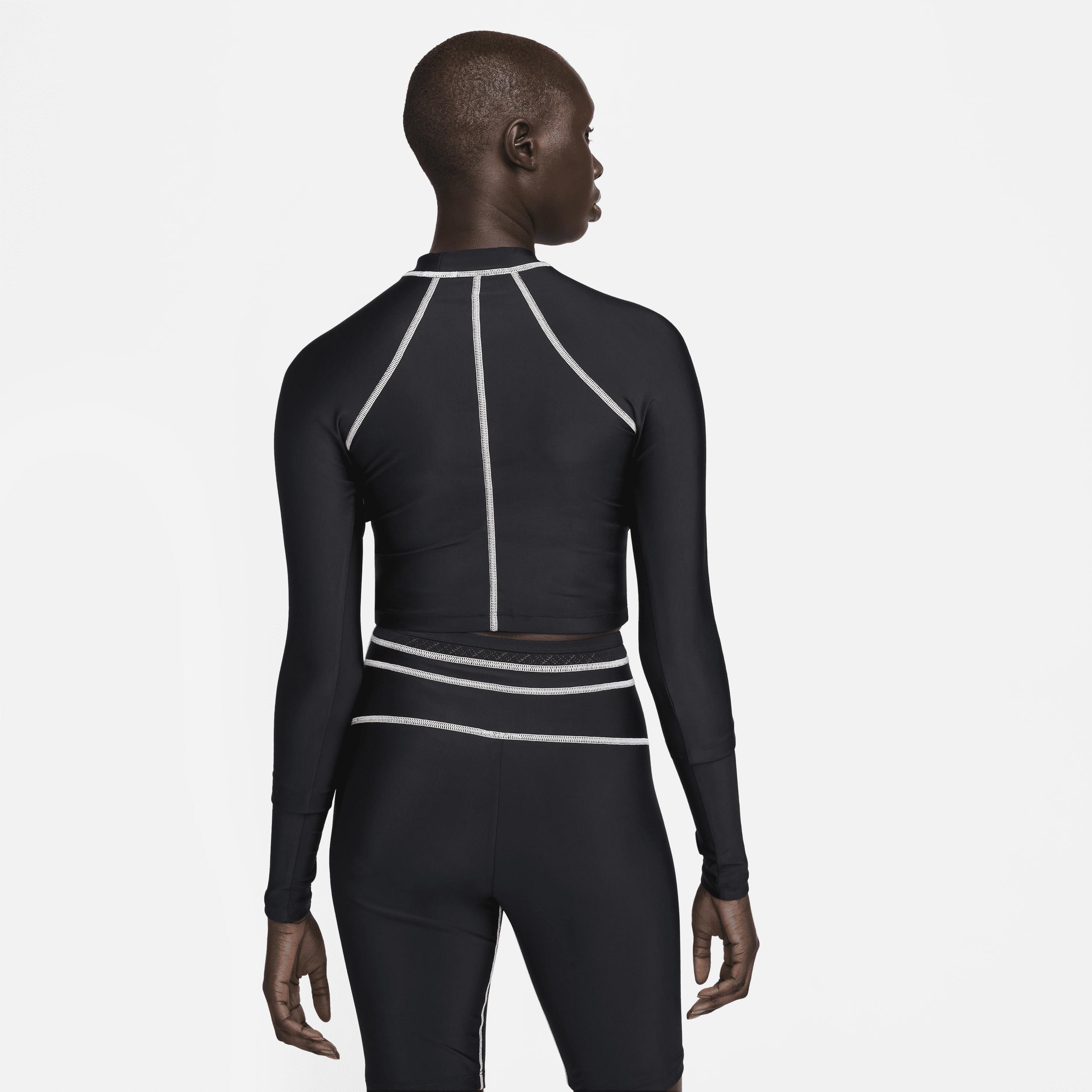 Nike Fusion Women's Long-Sleeve Hydroguard Crop Swim Top Product Image