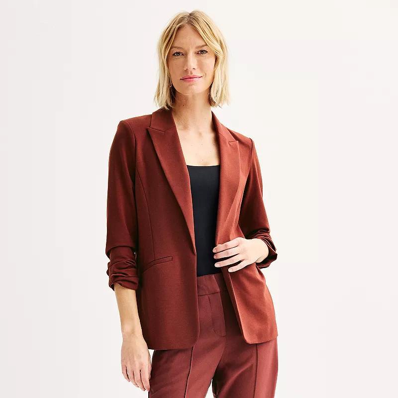 Petite Nine West Closureless Blazer, Women's, Size: Medium Petite, Maddie Purple Product Image