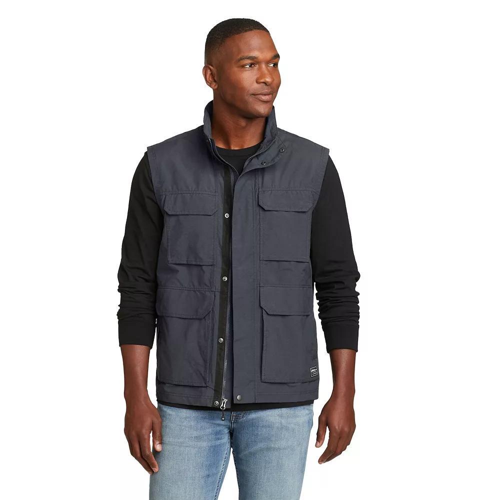 Men's Eddie Bauer Trekker Snap-Front Vest, Size: Large, Blue Product Image