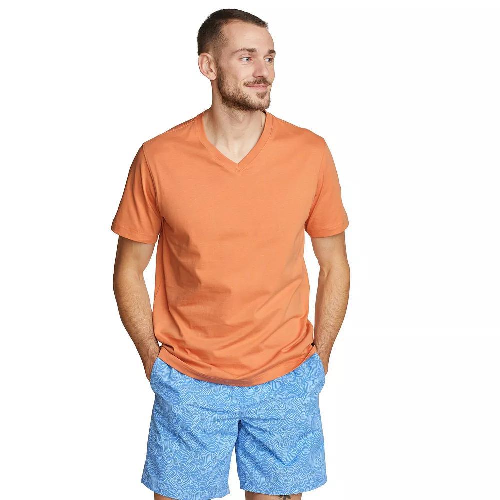Men's Eddie Bauer Legend Short Sleeve V-Neck Tee, Size: Large, Green Olive Product Image