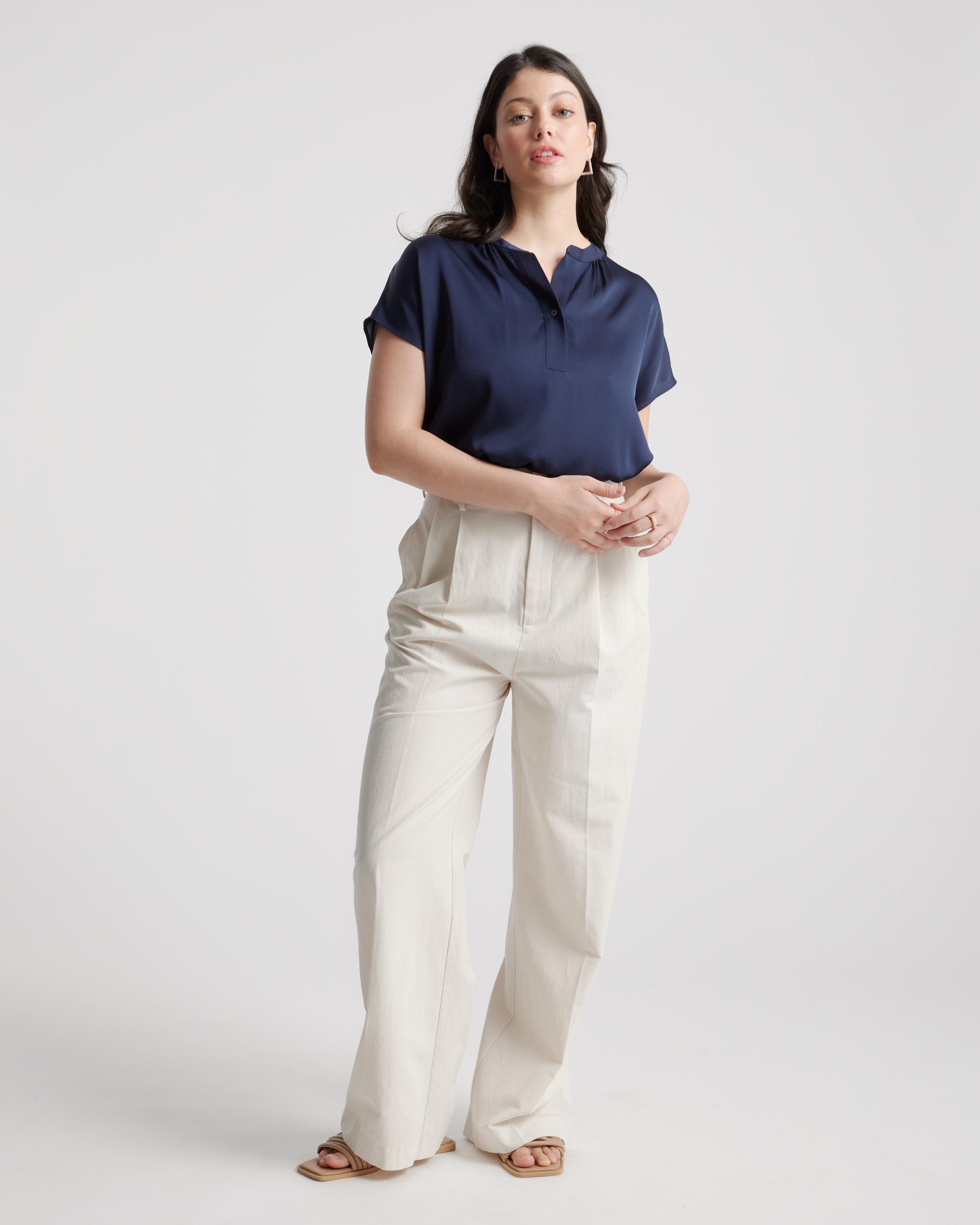 Quince | Women's Washable Stretch Silk Dolman Sleeve Blouse Size XL, Mulberry Silk Product Image