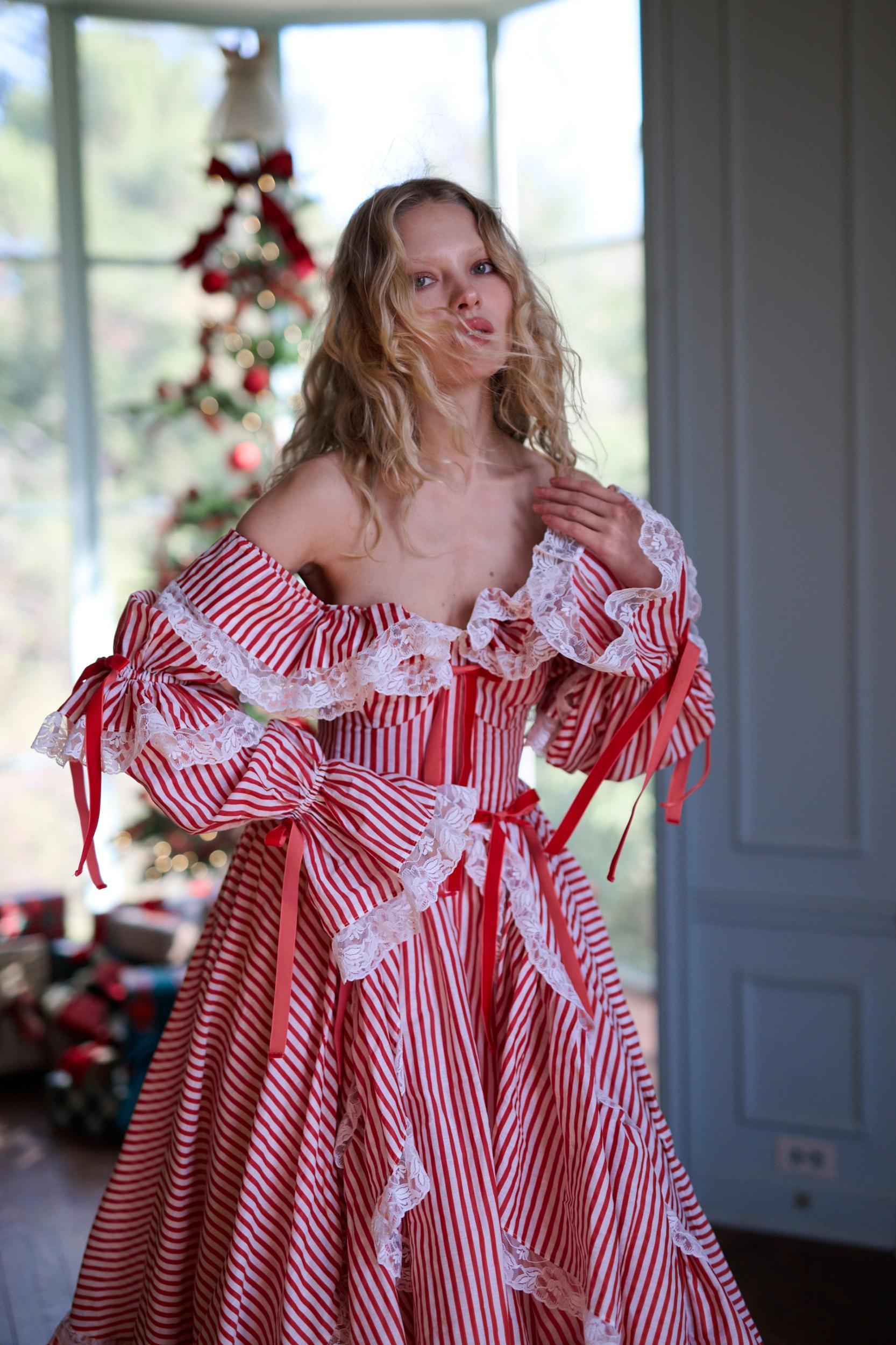 The Candy Stripe Waltz Gown Product Image
