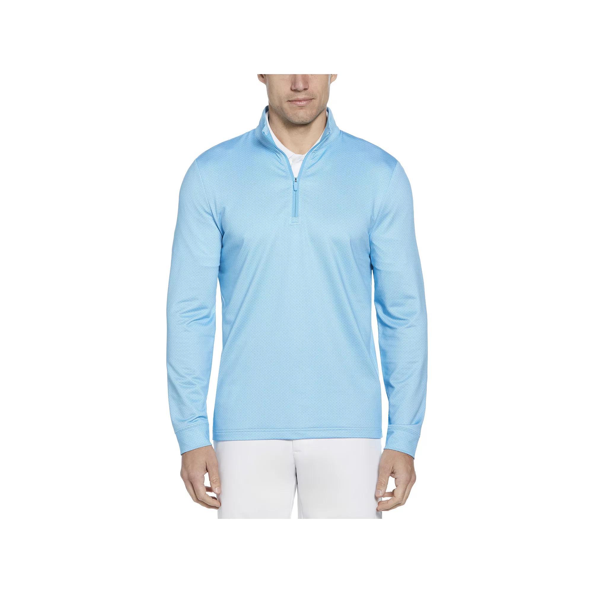 Men's Grand Slam UPF 50 1/4-Zip Golf Layering Piece, Size: Large, Cyan Blue Product Image