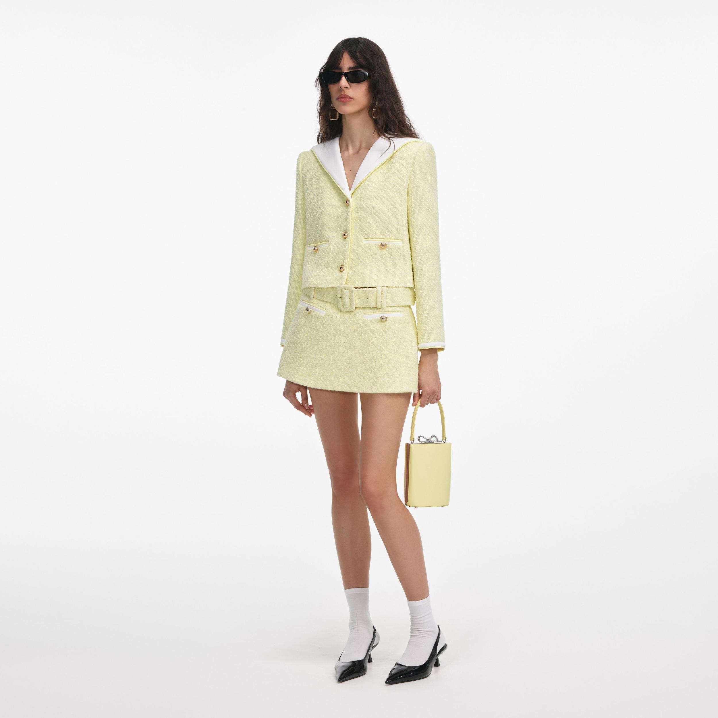 Yellow Boucle Skort Product Image