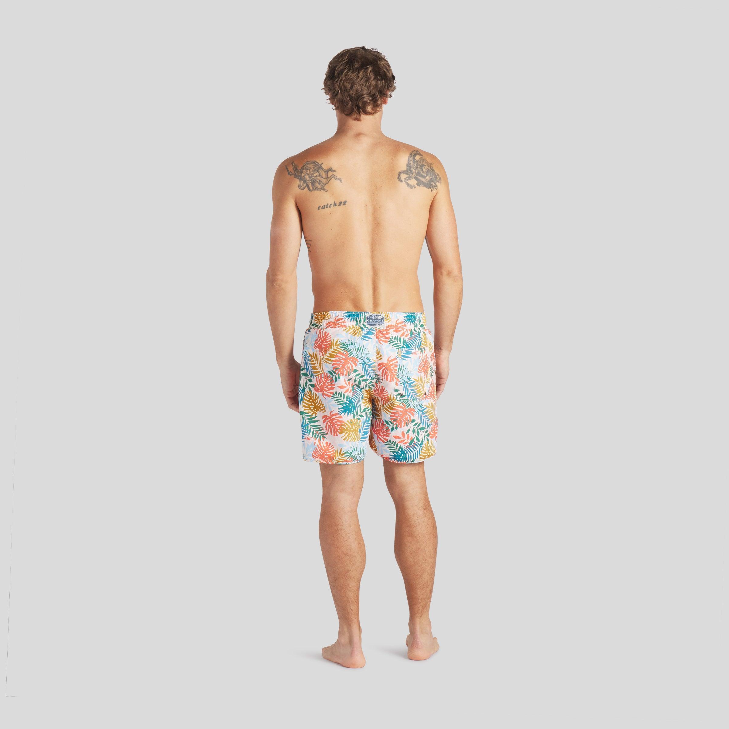 Tropical Leaf Eco Swim Trunk 8" SMP - Multi Color (Final Sale)* Product Image