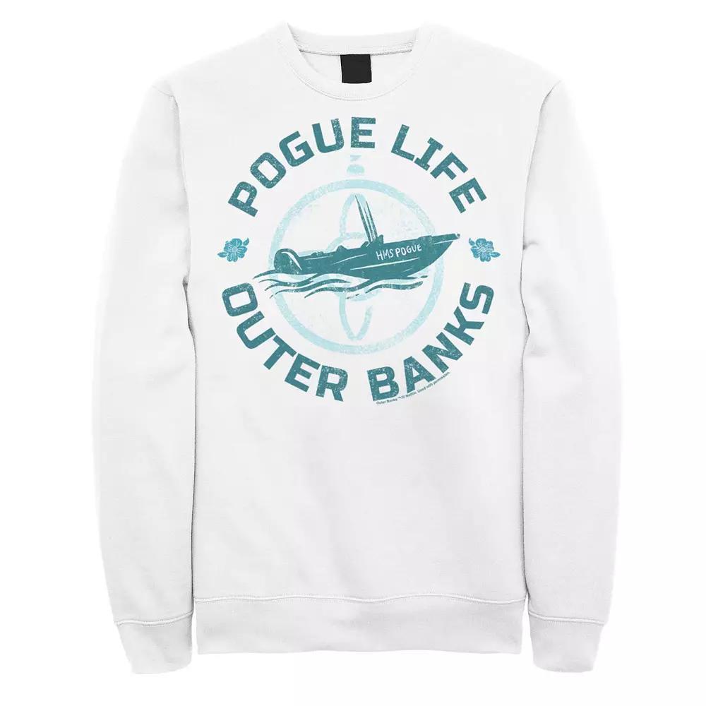 Men's Outer Banks Pogue Life Blue Hue Portrait Sweatshirt, Boy's, Size: XXL, White Product Image