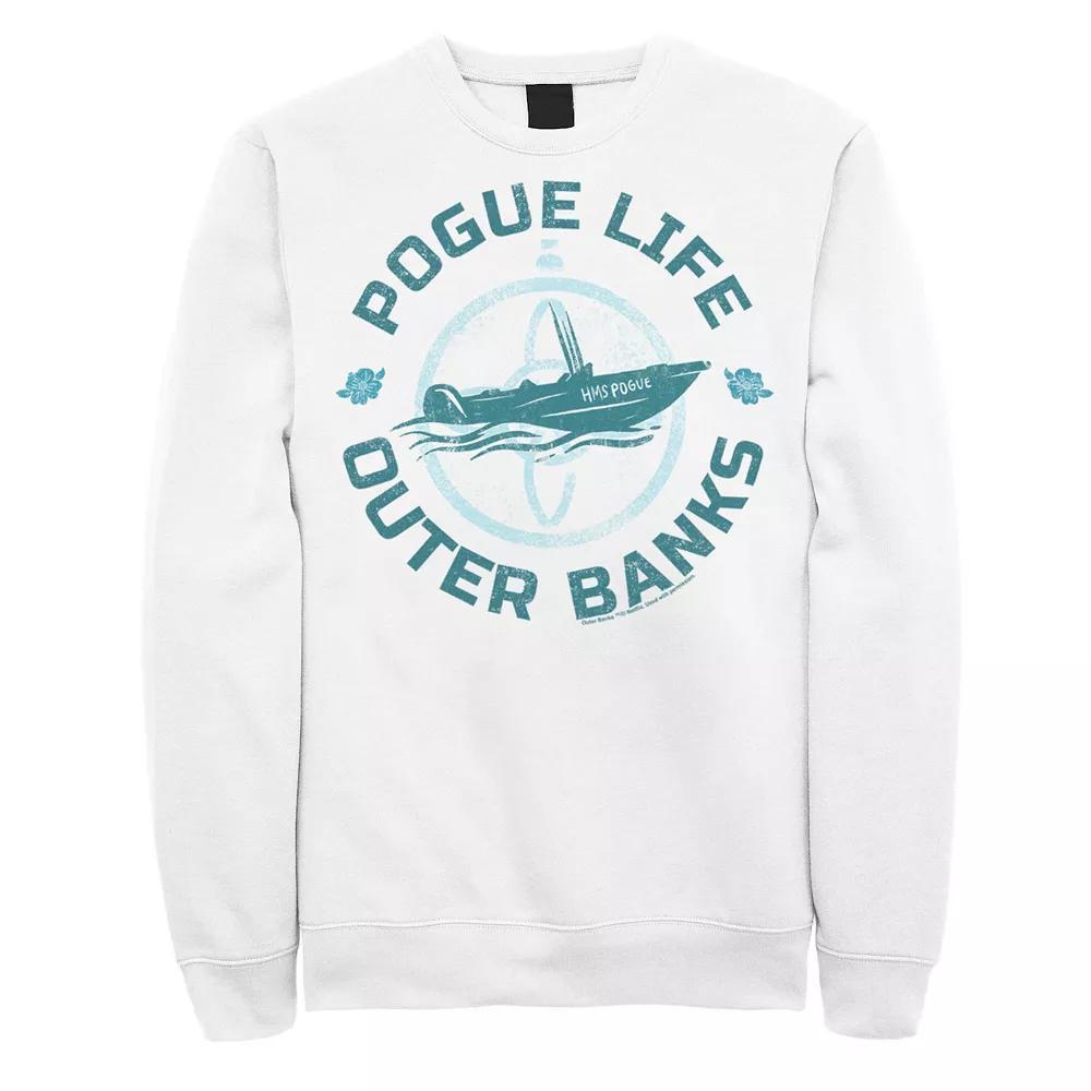 Men's Outer Banks Pogue Life Blue Hue Portrait Sweatshirt, Boy's, Size: XXL, White Product Image