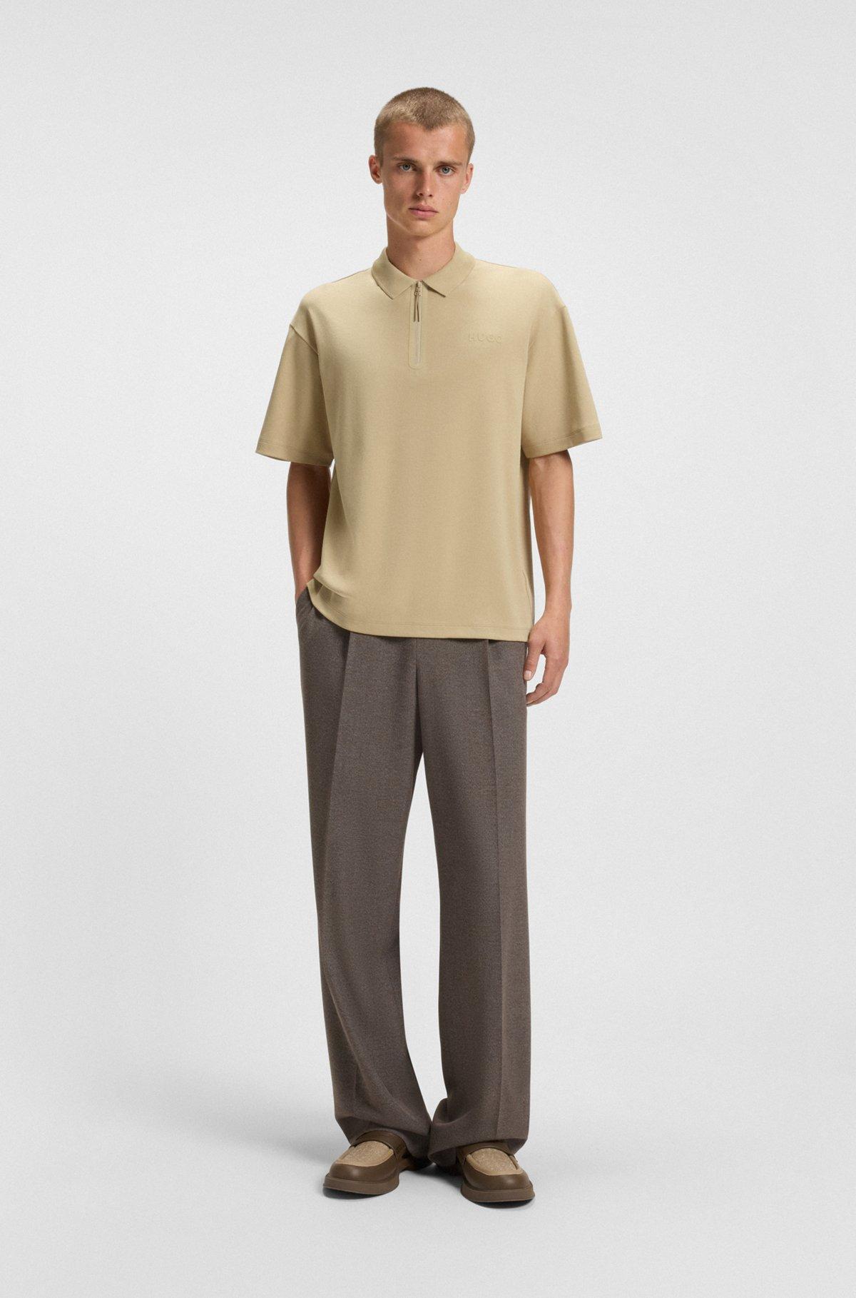 Polo shirt with zip placket Product Image