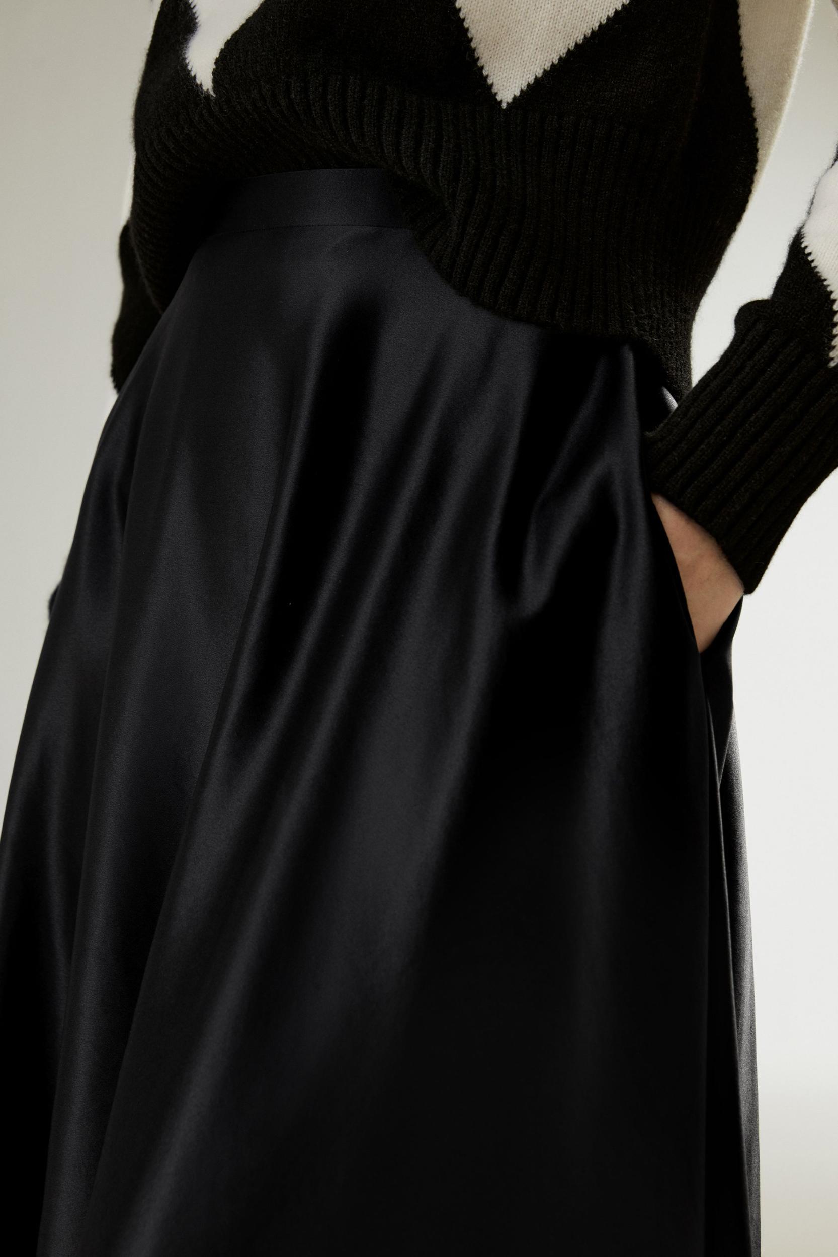 A-Line Silk Maxi Skirt Product Image