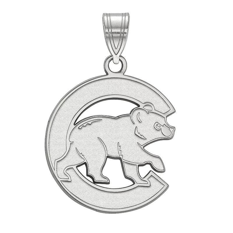 LogoArt Sterling Silver Chicago Cubs Large Walking Bear Pendant, Womens Gold Tone Product Image