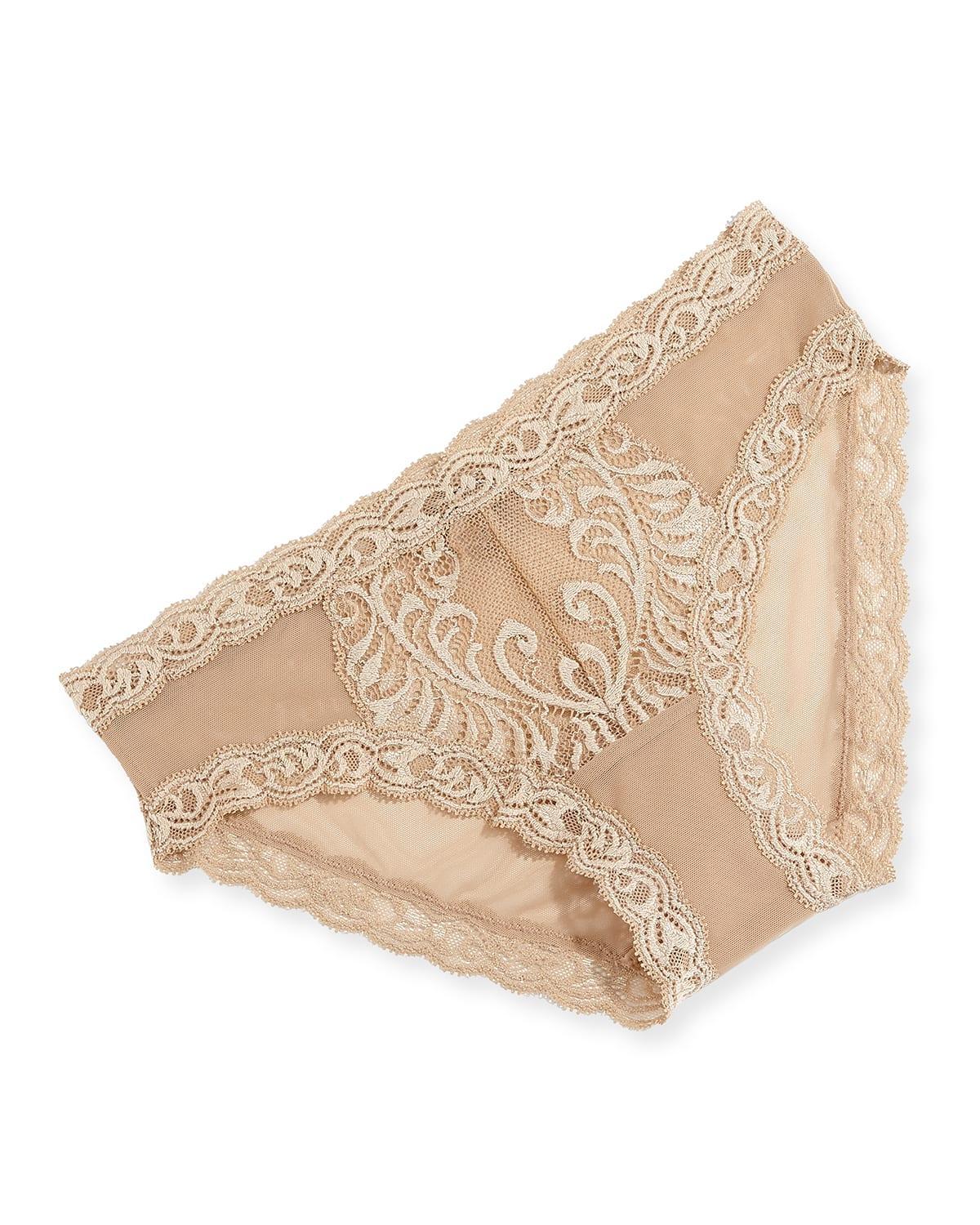 Feathers Lace-Trim and Mesh Hipster Briefs Product Image