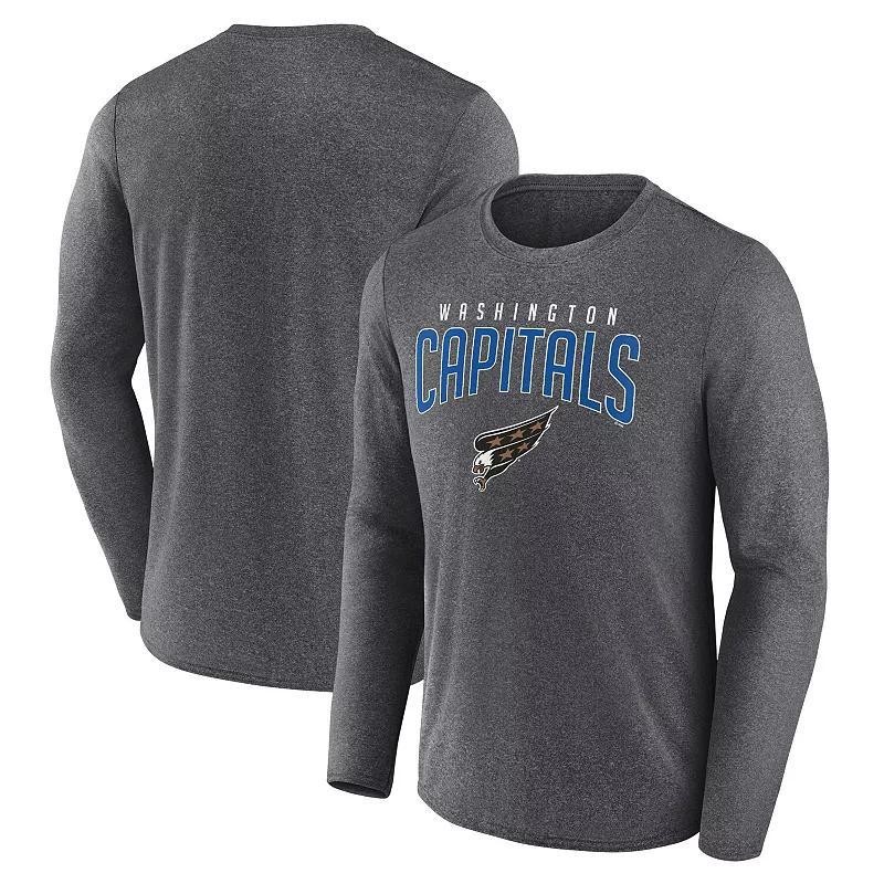 Men's Fanatics Branded Heather Charcoal Vegas Golden Knights Special Edition 2.0 Scoring Chance Long Sleeve T-Shirt, Size: Small, Lvk Charco Product Image