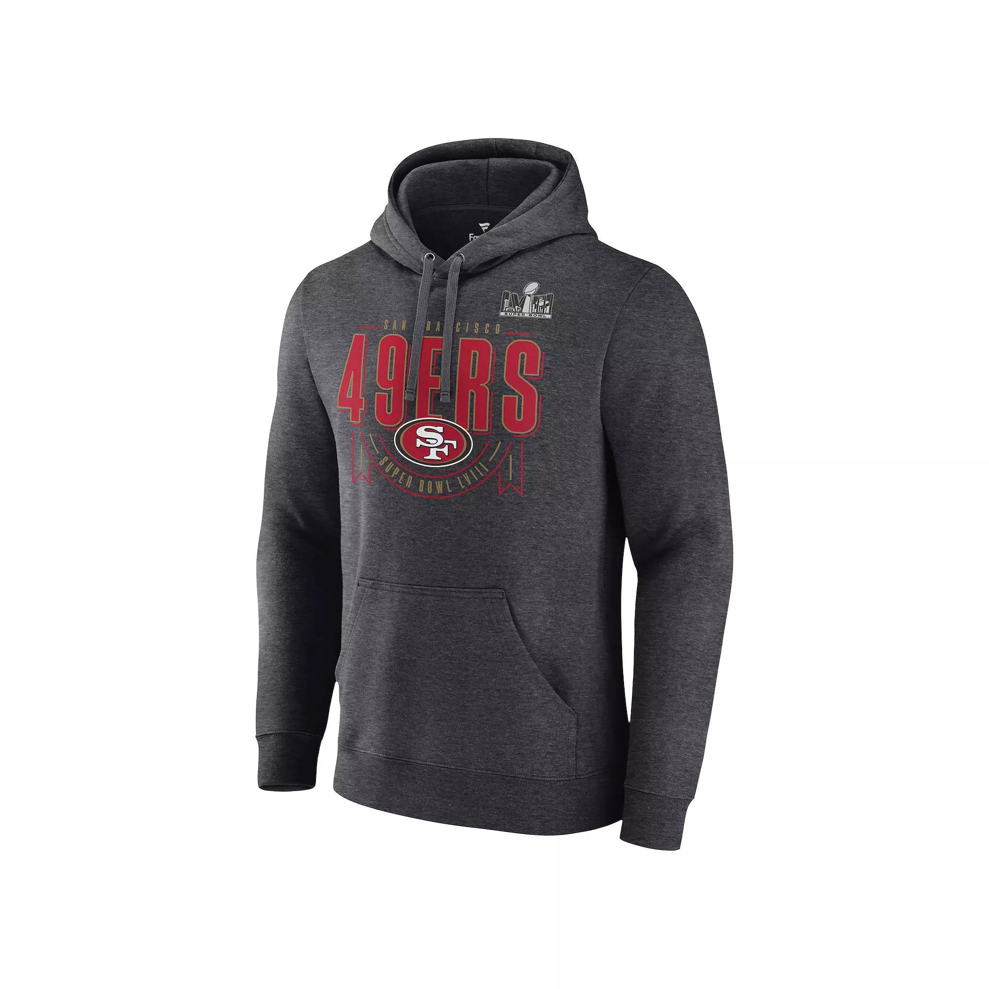 Men's Nike San Francisco 49ers NFL 2023 Super Bowl Bound Fleece Hoodie, Size: Large, Gray Product Image
