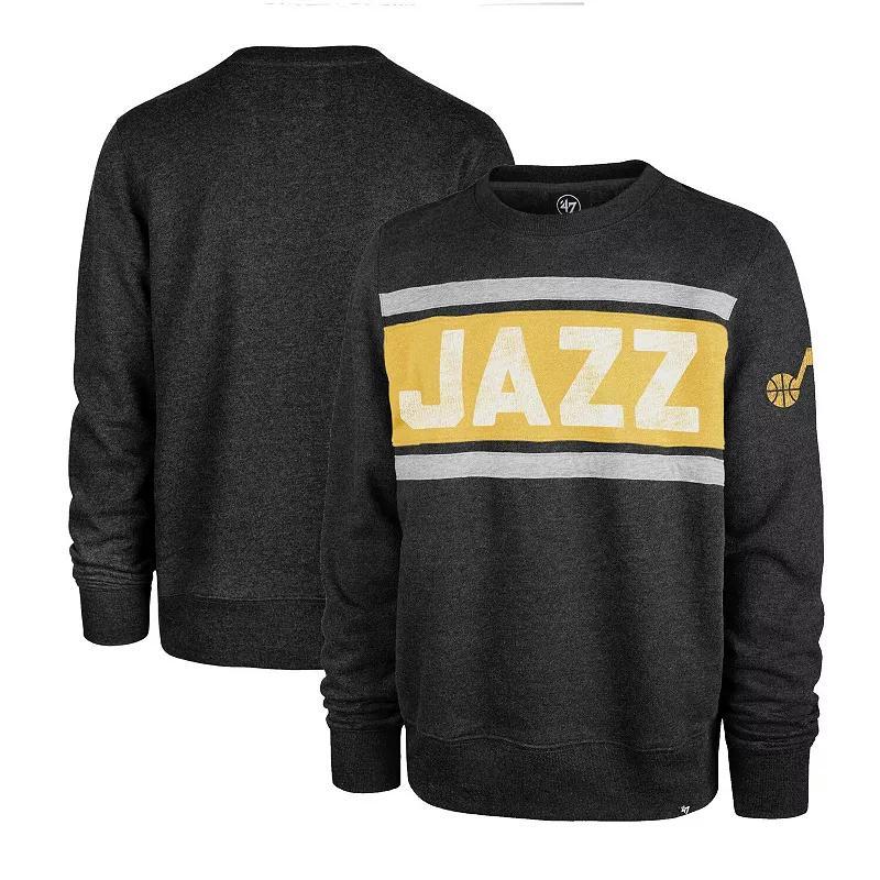 Men's '47 Heather Black Phoenix Suns Tribeca Emerson Pullover Sweatshirt, Size: 2XL, Phx Charco Product Image