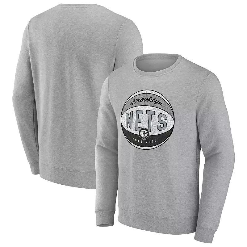 Men's Fanatics Branded Heathered Gray Phoenix Suns True Classics Vint Pullover Sweatshirt, Size: 3XL, Phx Grey Product Image