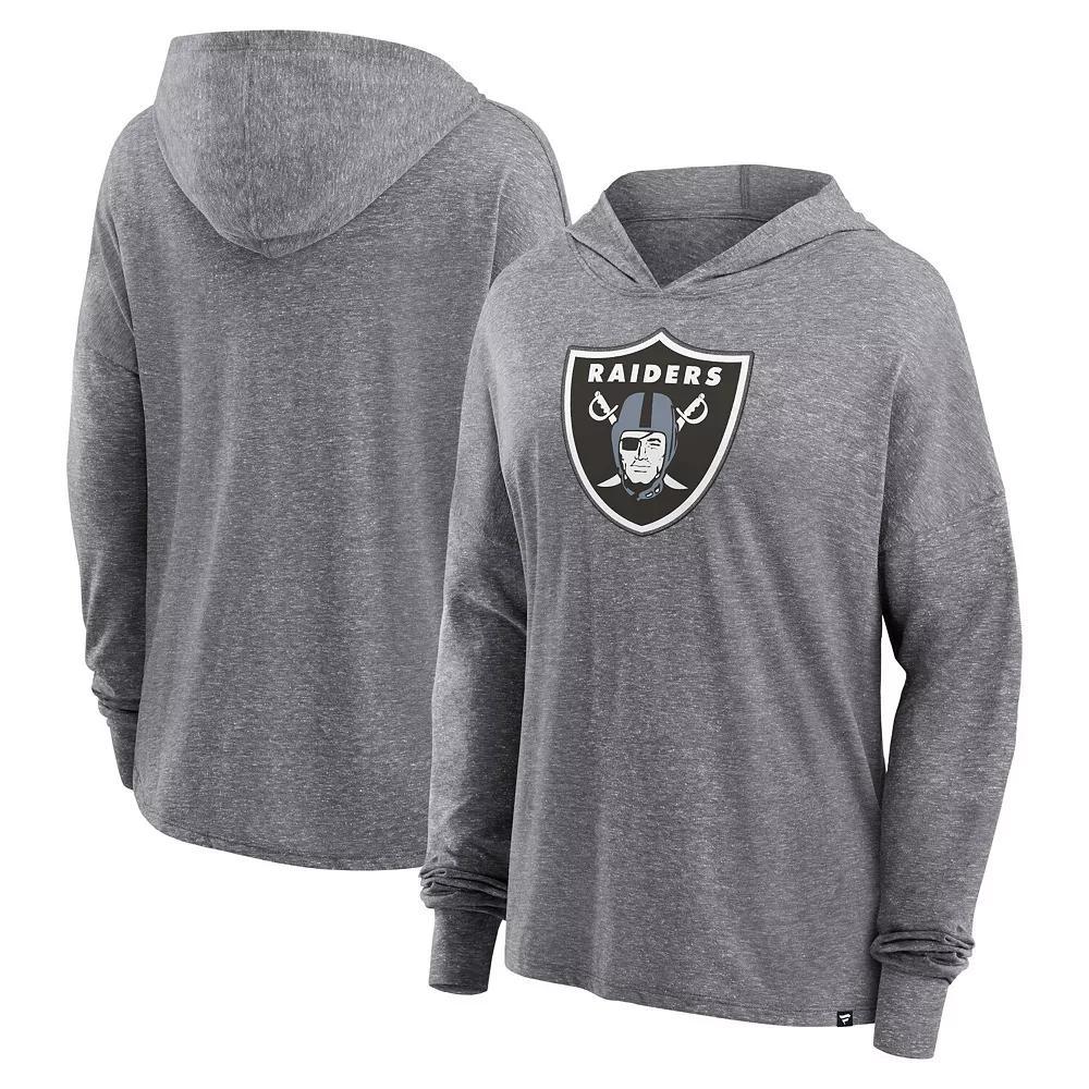 Women's Fanatics Branded Heather Gray Las Vegas Raiders Cozy Primary Pullover Hoodie, Size: XS, Lvr Grey Product Image