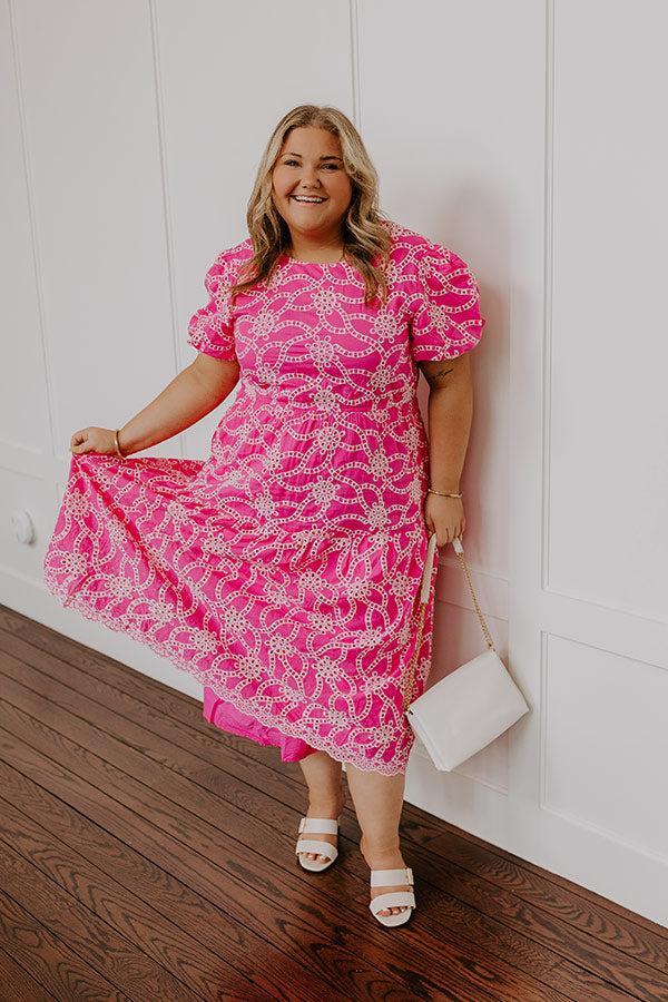 Sweet Surprise Eyelet Midi Dress Curves Product Image