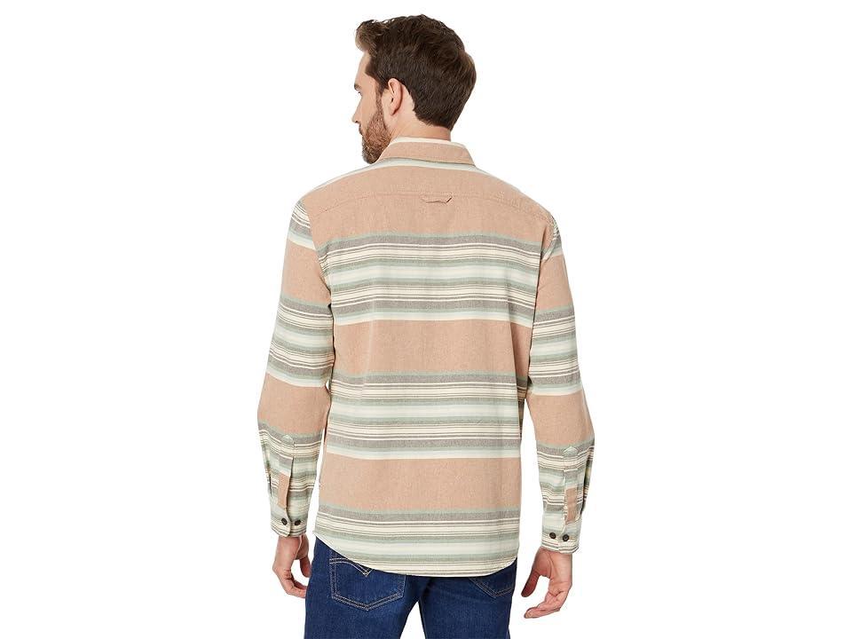 Pendleton Beach Shack Shirt (Mocha Stripe) Men's Clothing Product Image