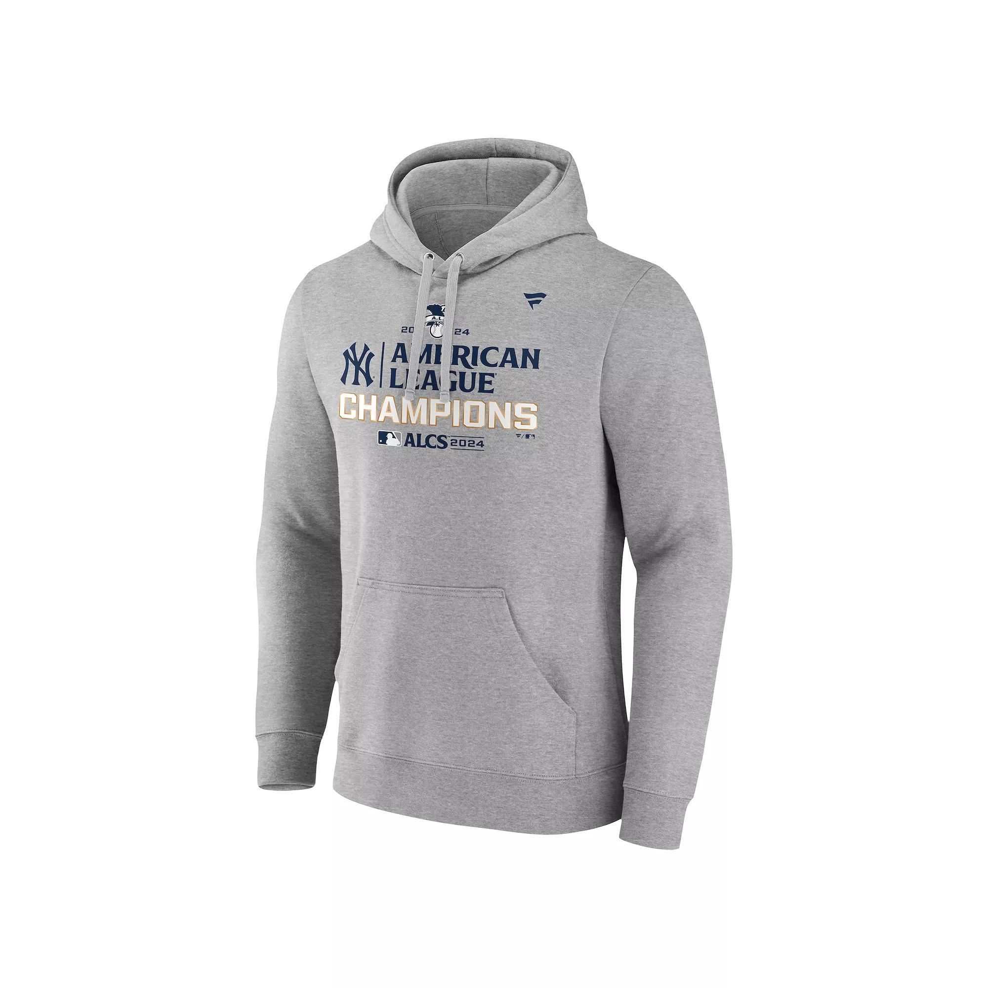 Men's Fanatics New York Yankees MLB American League Champions Pullover Hoodie, Size: Small, Gray Product Image