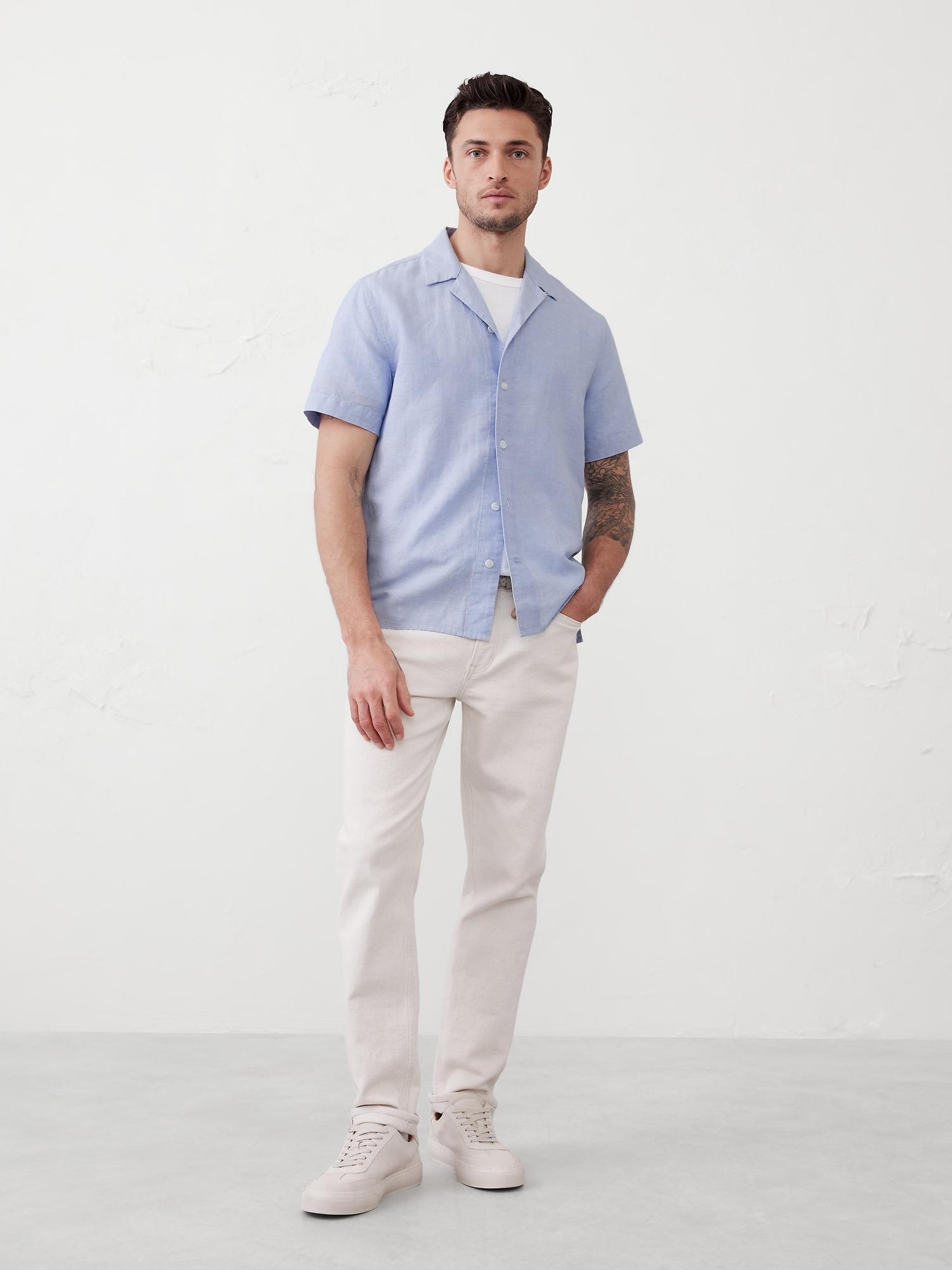 Linen-Blend Resort Shirt Product Image
