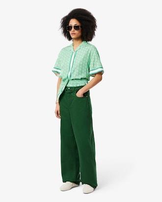 Oversized Monogram Print Shirt Product Image