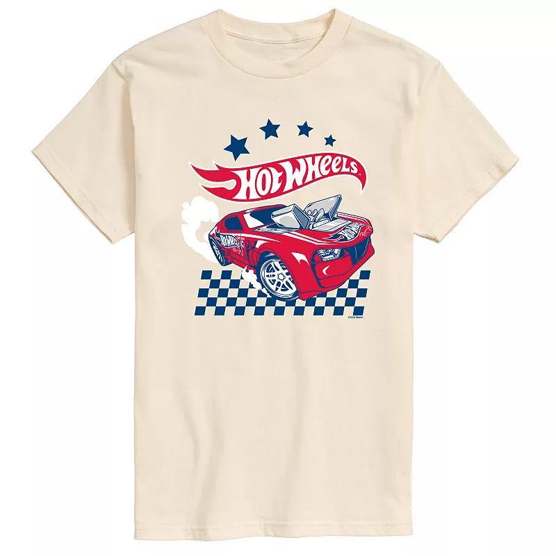 Mens Hot Wheels Americana Graphic Tee Ivory Product Image