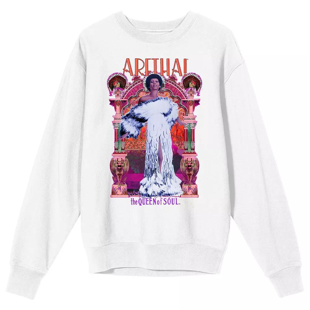 Men's Bioworld Aretha Franklin Queen of Soul Poster Long Sleeve Graphic Tee, Size: Small 36, White Product Image