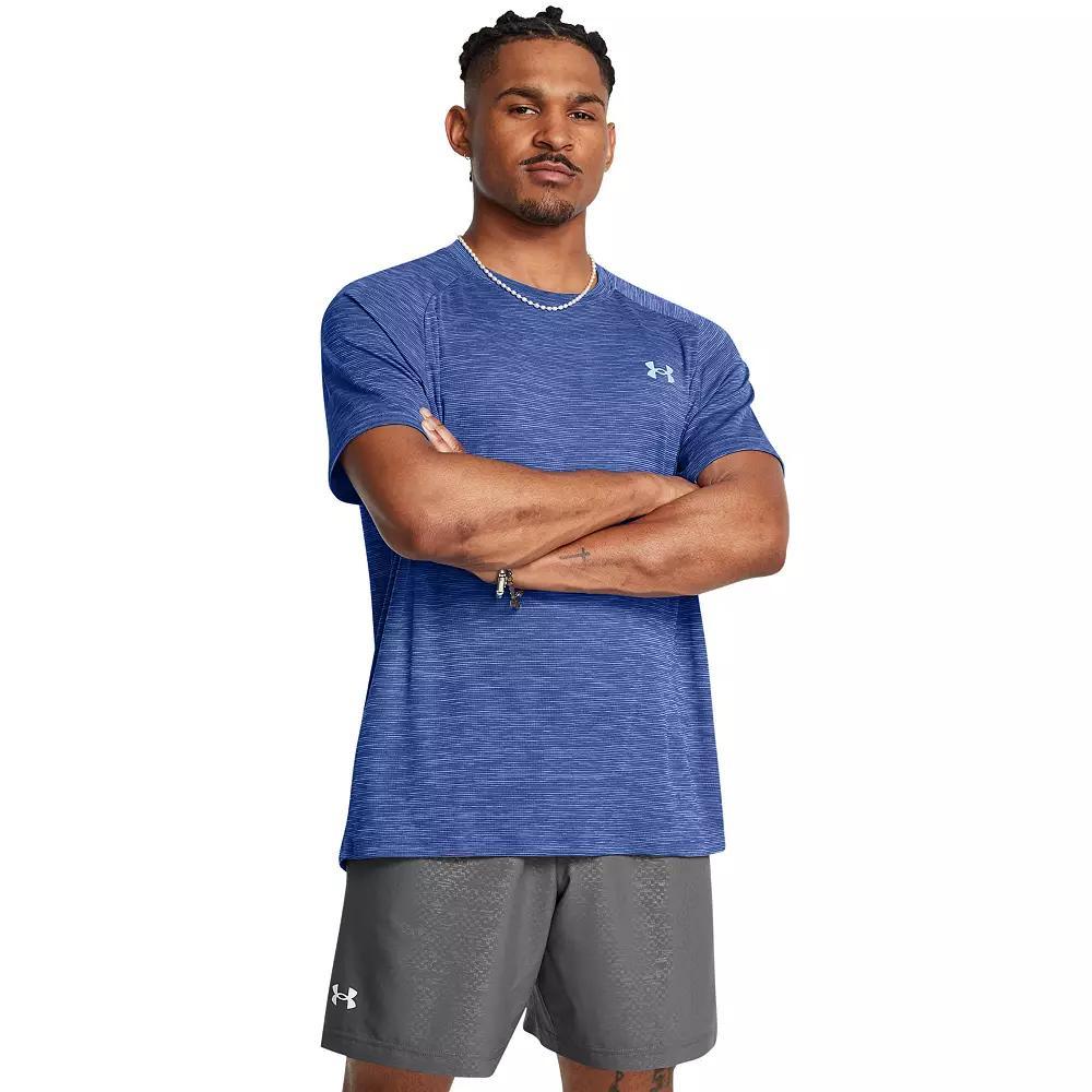Men's Under Armour Tech Textured Short Sleeve Tee, Size: XL, Tetra Gray Product Image