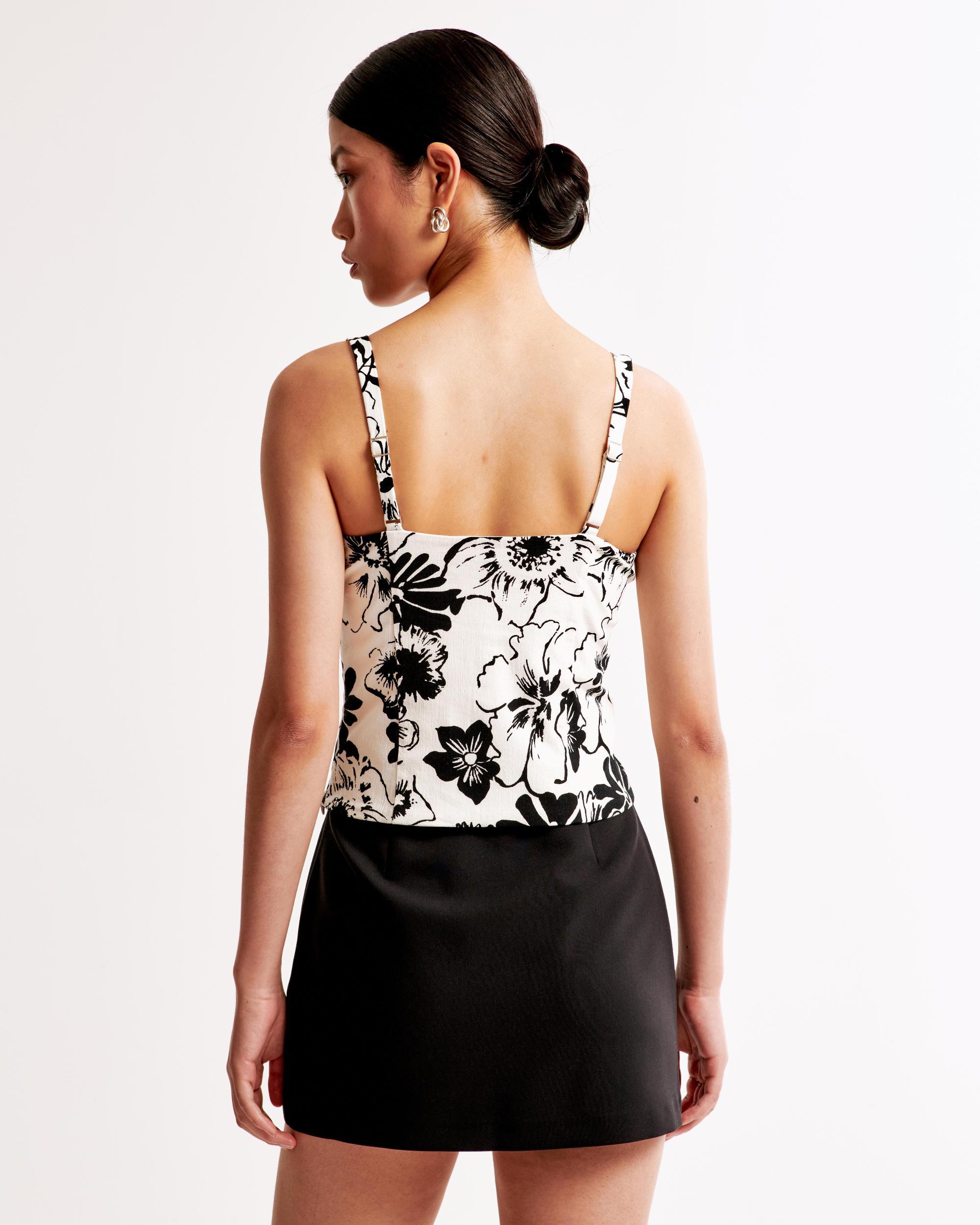 Stretch Cotton Squareneck Top Product Image