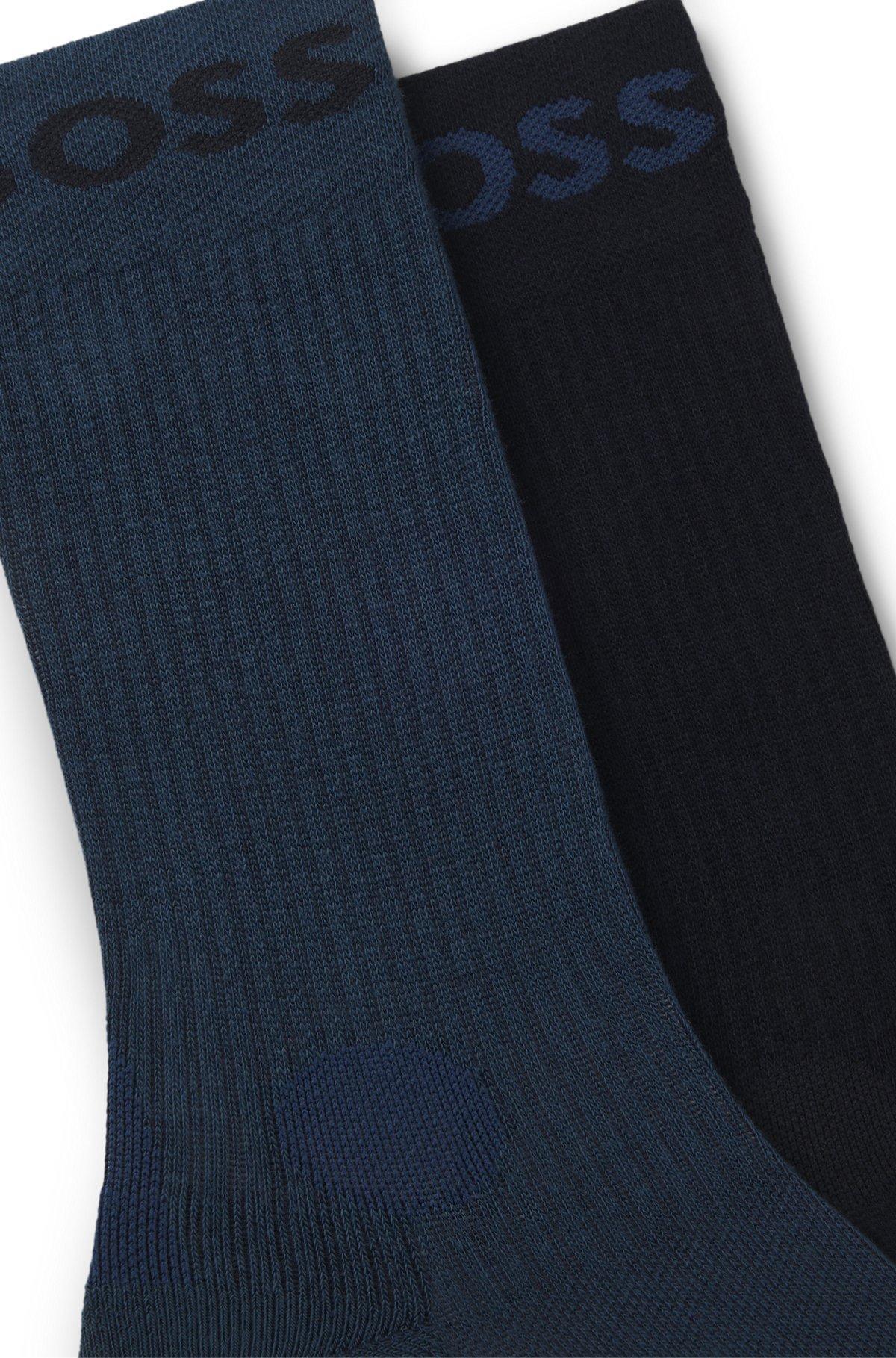 Two-pack of quarter-length socks in stretch fabric Product Image