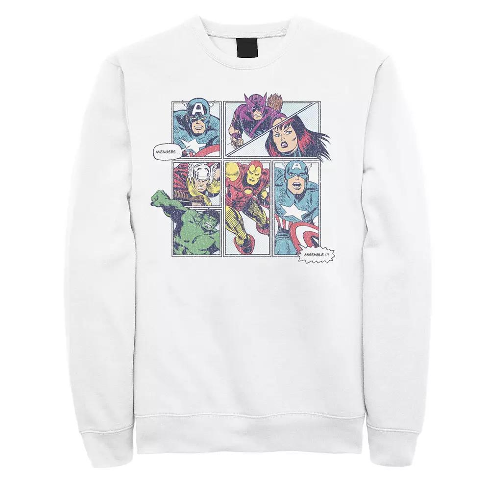 Men's Marvel Avengers Assemble Sweatshirt, Size: Large, White Product Image