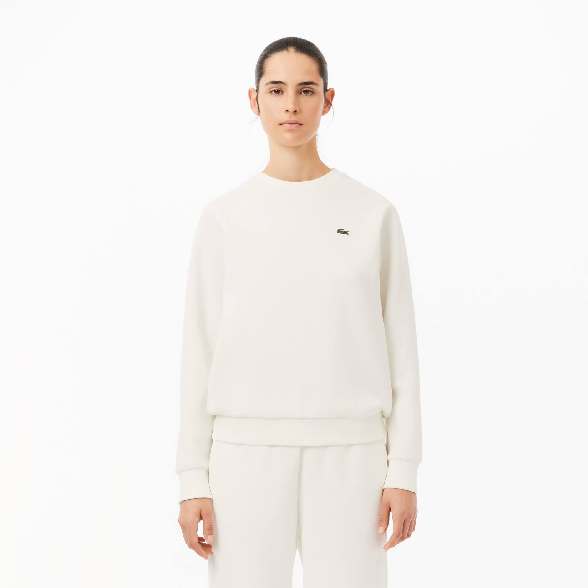 Women's Crew Neck Piqué Sweatshirt Product Image