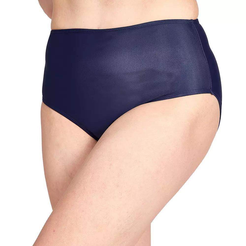 Women's Nine West Swim Solid Brief Bottoms, Size: XL, Blue Product Image