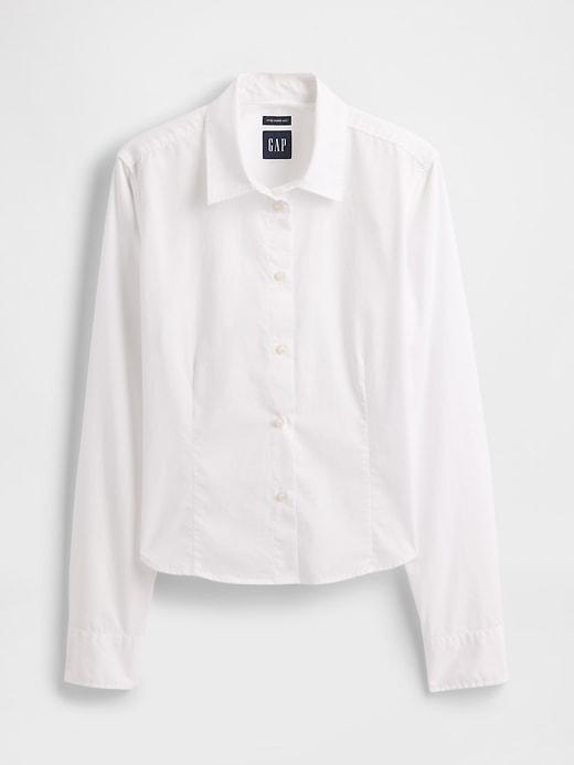 Cropped Flannel Shirt Product Image